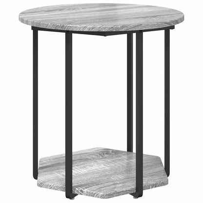 Bijzettafelset met plank 2 pcs Grijs