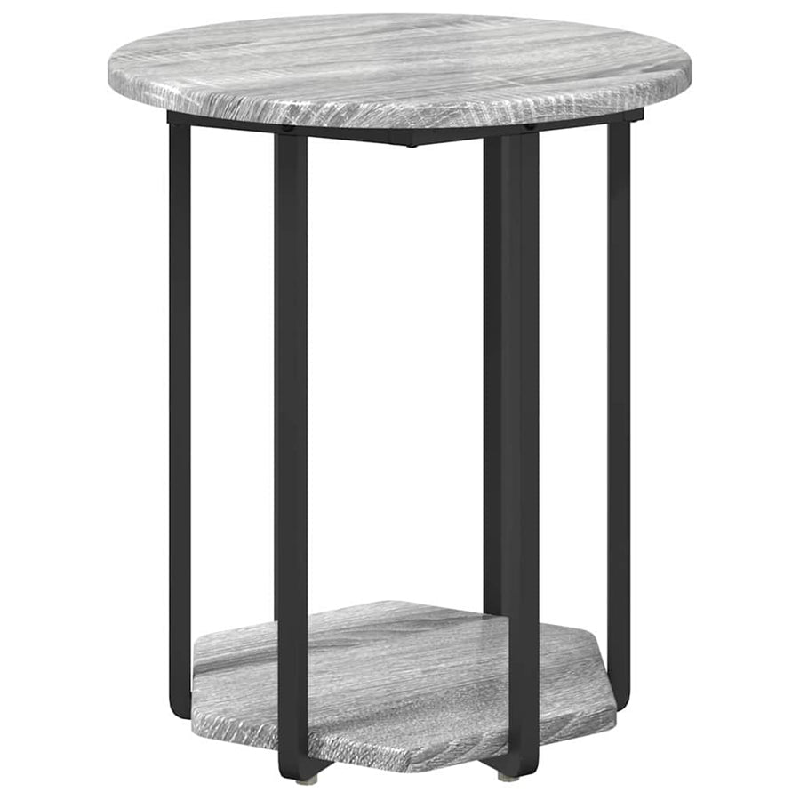 Bijzettafelset met plank 2 pcs Grijs