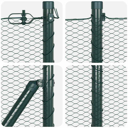 Afrasteringspaal Groen 10 x 0,6 m (13 mm gaas) Staal en PVC