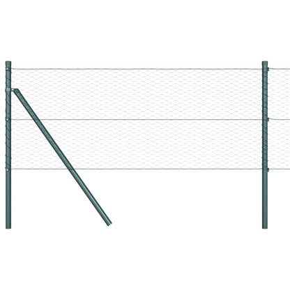 Afrasteringspaal Groen 10 x 0,6 m (25 mm gaas) Staal en PVC