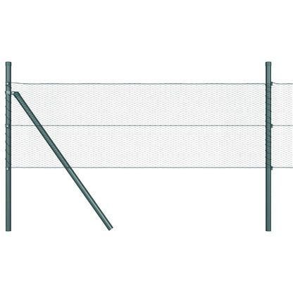 Afrasteringspaal Groen 10 x 0,8 m (13 mm gaas) Staal en PVC