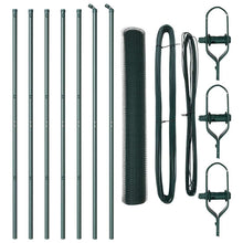 Afrasteringspaal Groen 10 x 1,2 m (25 mm gaas) Staal en PVC
