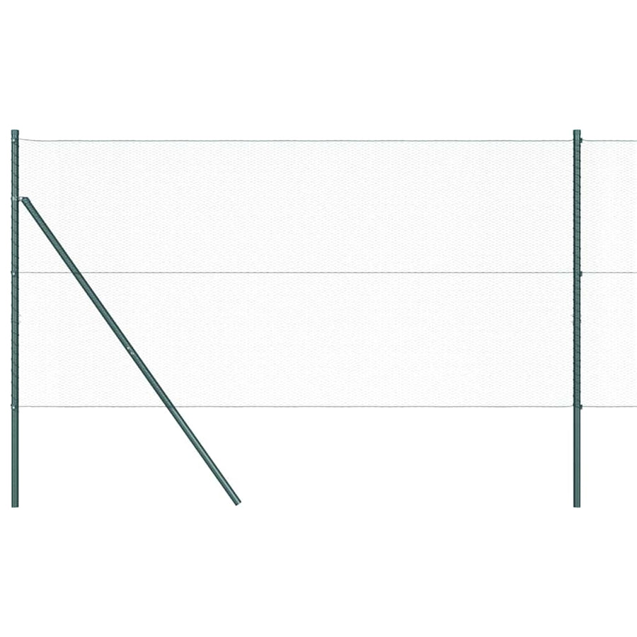 Afrasteringspaal Groen 10 x 1,4 m (13 mm gaas) Staal en PVC