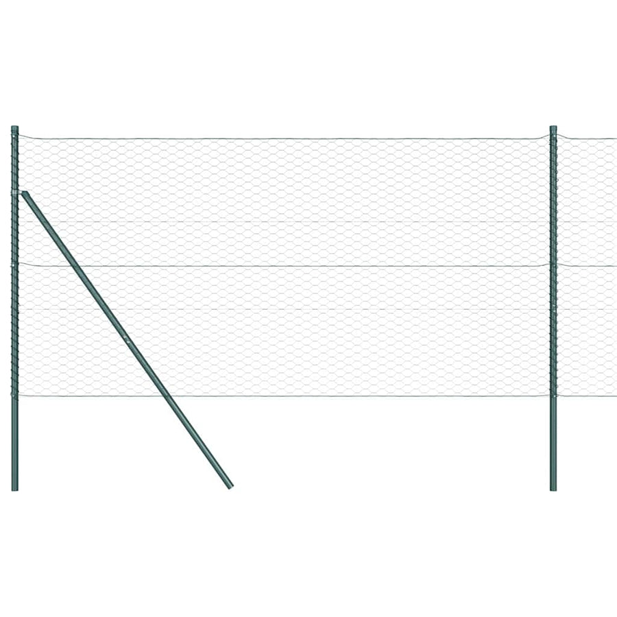 Afrasteringspaal Groen 10 x 1,4 m (36 mm gaas) Staal en PVC