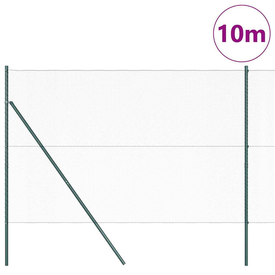 Afrasteringspaal Groen 10 x 1,5 m (13 mm gaas) Staal en PVC