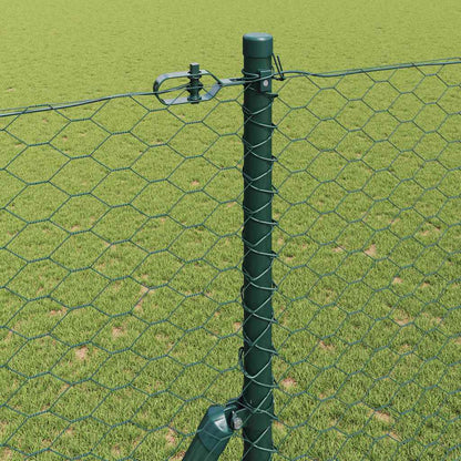Afrasteringspaal Groen 10 x 1,5 m (36 mm gaas) Staal en PVC