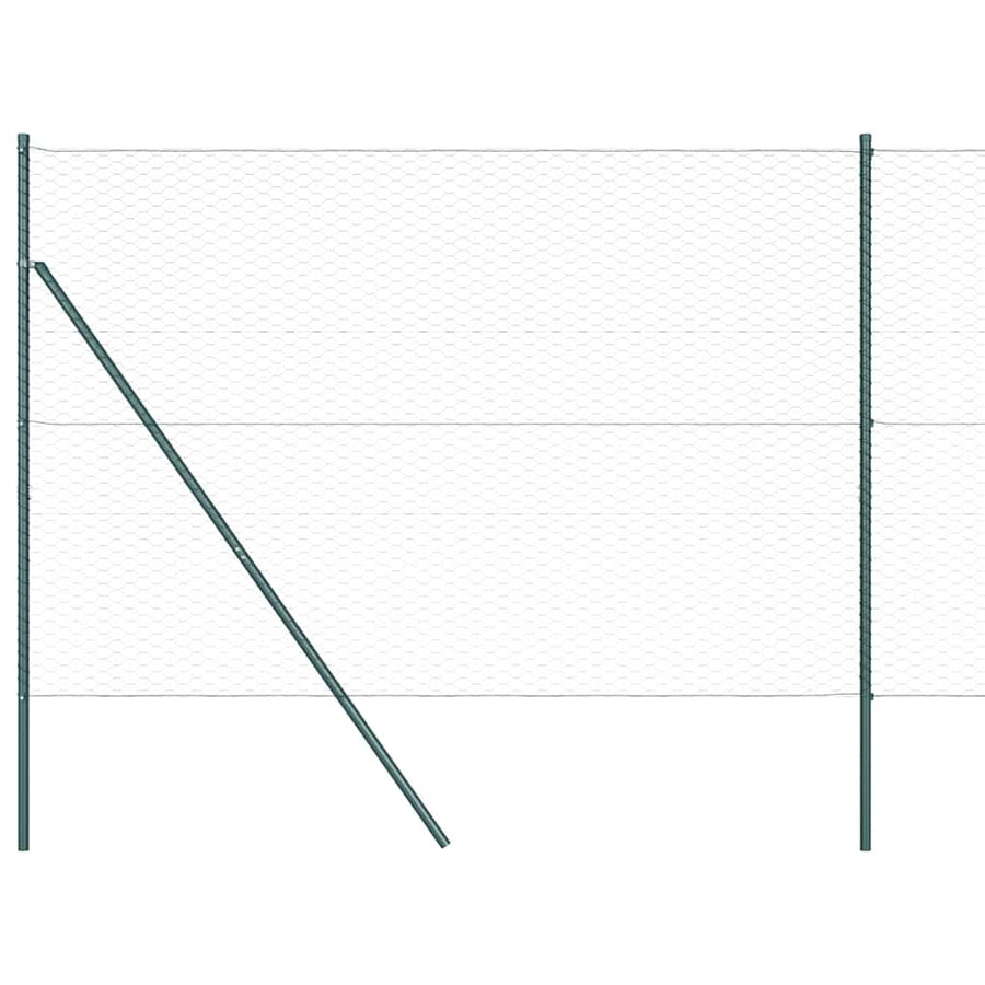 Afrasteringspaal Groen 10 x 1,5 m (36 mm gaas) Staal en PVC