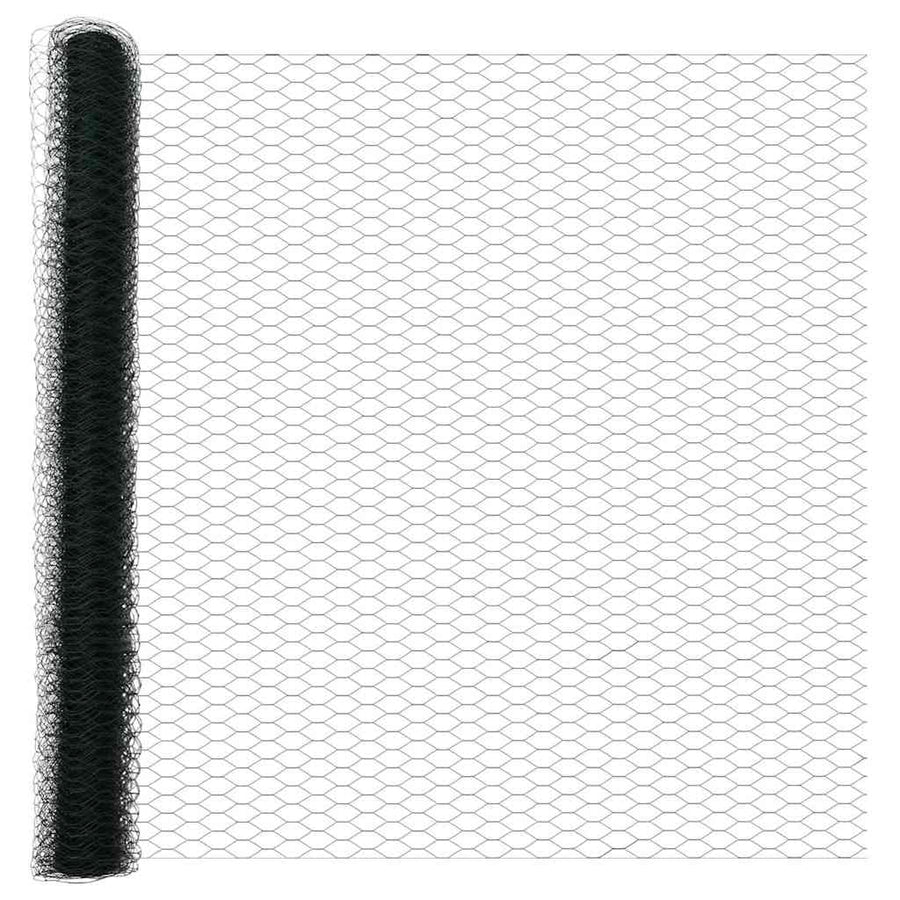 Afrasteringspaal Groen 10 x 1,5 m (36 mm gaas) Staal en PVC
