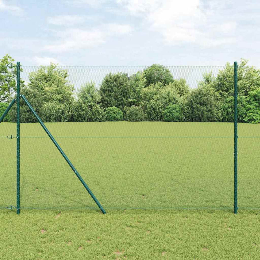 Afrasteringspaal Groen 10 x 1,6 m (13 mm gaas) Staal en PVC
