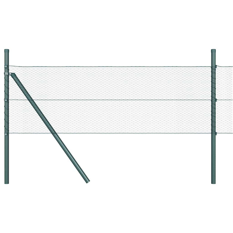 Afrasteringspaal Groen 25 x 0,4 m (13 mm gaas) Staal en PVC
