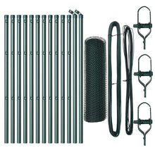 Afrasteringspaal Groen 25 x 0,8 m (25 mm gaas) Staal en PVC
