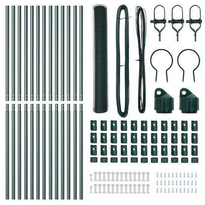 Afrasteringspaal Groen 25 x 1 m (25 mm gaas) Staal