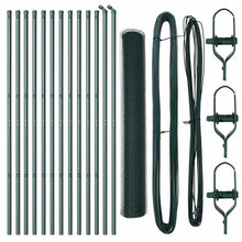 Afrasteringspaal Groen 25 x 1,4 m (25 mm gaas) Staal en PVC