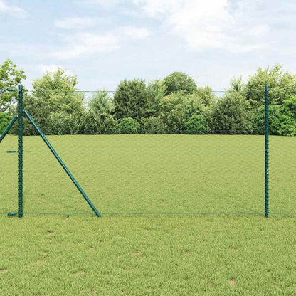 Afrasteringspaal Groen 25 x 1,4 m (36 mm gaas) Staal en PVC