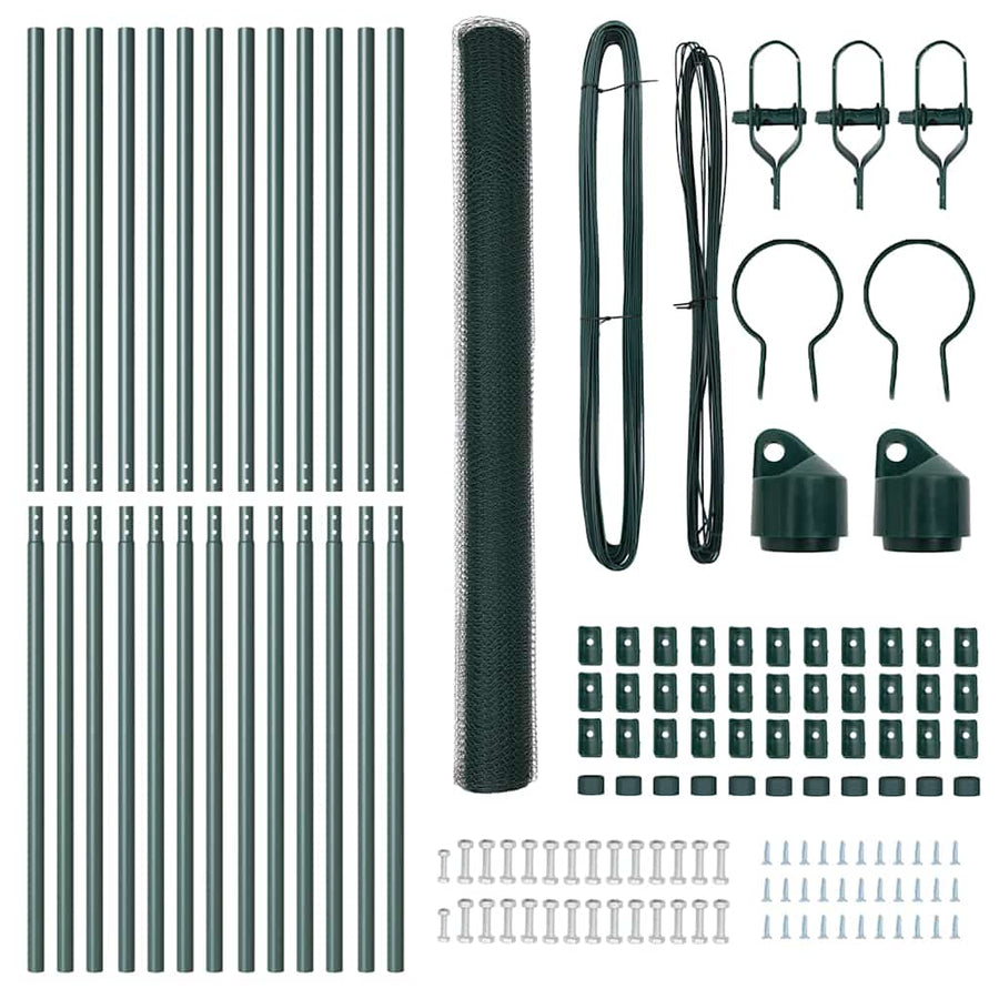 Afrasteringspaal Groen 25 x 1,5 m (13 mm gaas) Staal