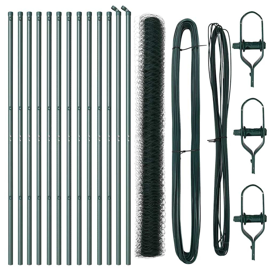 Afrasteringspaal Groen 25 x 1,5 m (50 mm gaas) Staal