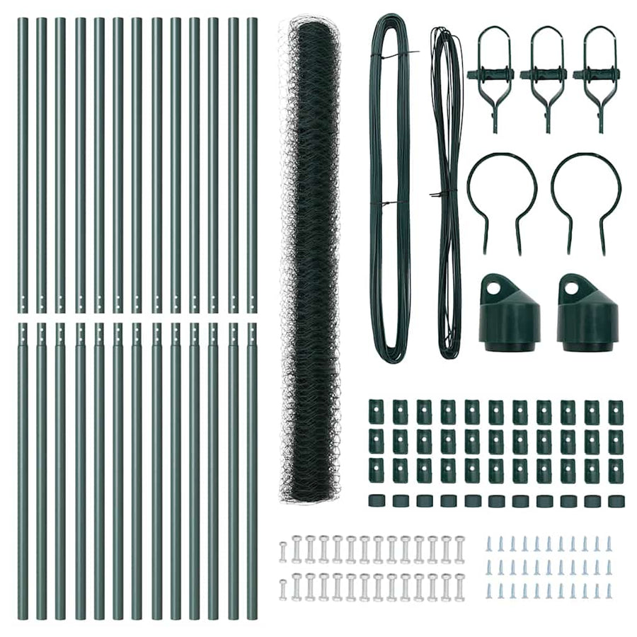 Afrasteringspaal Groen 25 x 1,5 m (50 mm gaas) Staal