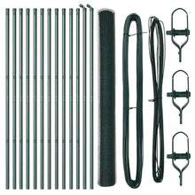Afrasteringspaal Groen 25 x 1,6 m (25 mm gaas) Staal en PVC