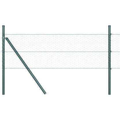 Afrasteringspaal Groen 50 x 0,8 m (25 mm gaas) Staal en PVC