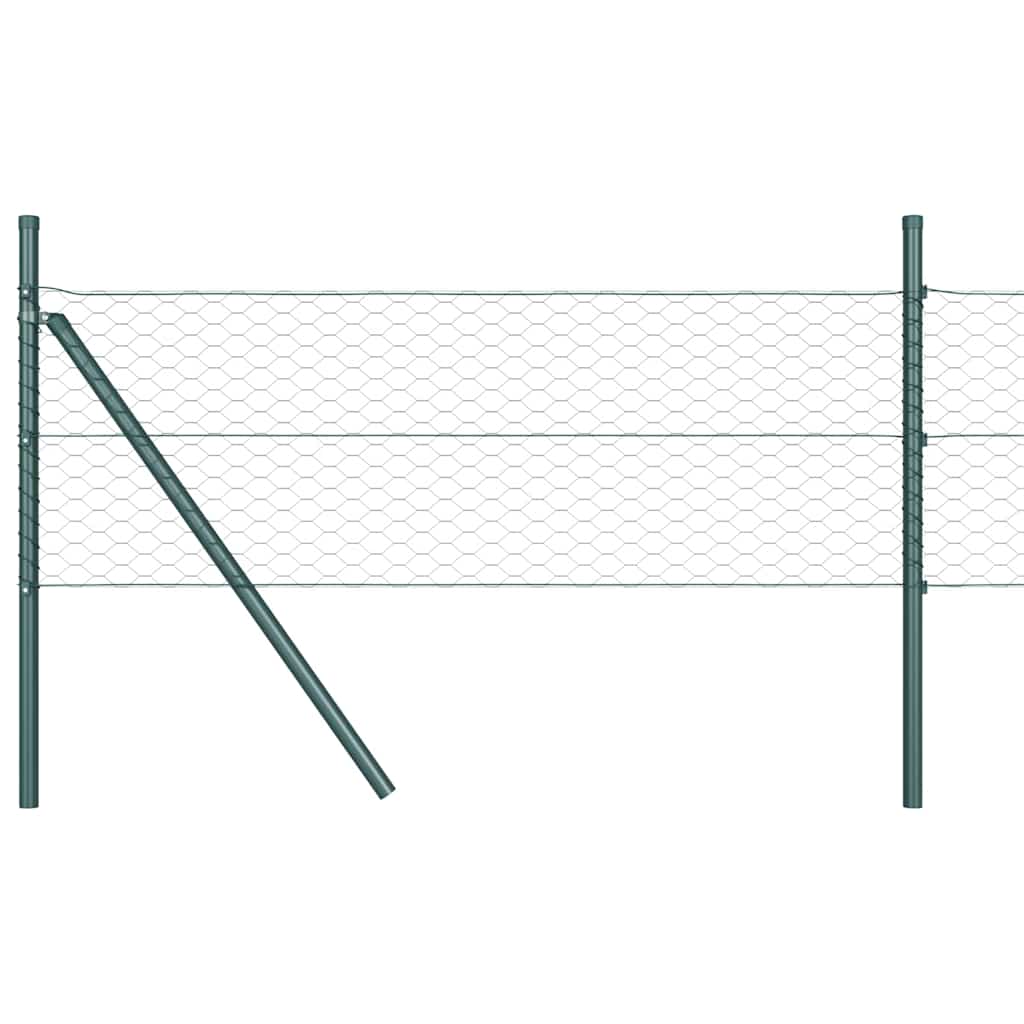 Afrasteringspaal Groen 50 x 0,8 m (36 mm gaas) Staal en PVC