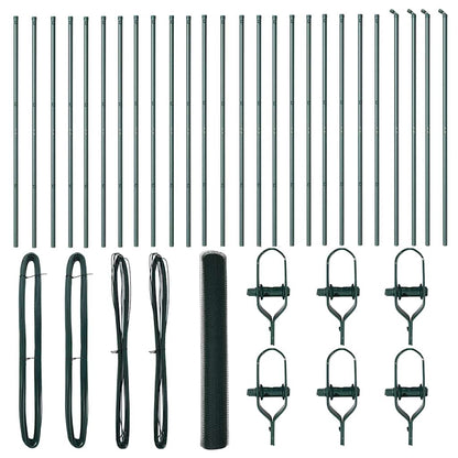 Afrasteringspaal Groen 50 x 1 m (13 mm gaas) Staal en PVC