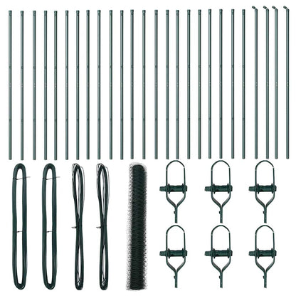 Afrasteringspaal Groen 50 x 1 m (36 mm gaas) Staal en PVC