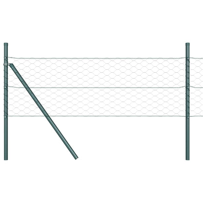 Afrasteringspaal Groen 50 x 1,4 m (50 mm gaas) Staal en PVC