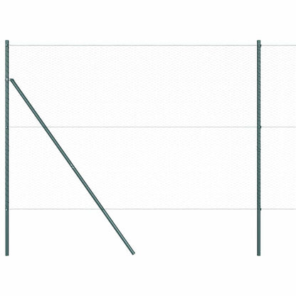 Afrasteringspaal Groen 50 x 1,5 m (25 mm gaas) Staal en PVC