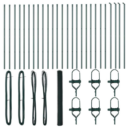 Afrasteringspaal Groen 50 x 1,5 m (25 mm gaas) Staal en PVC