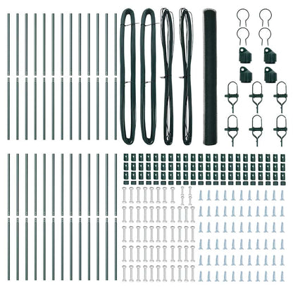 Afrasteringspaal Groen 50 x 1,5 m (25 mm gaas) Staal en PVC