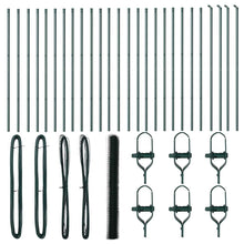 Afrasteringspaal Groen 50 x 1,5 m (50 mm gaas) Staal en PVC