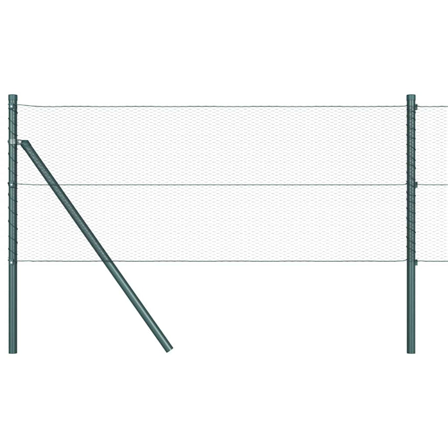 Afrasteringspaal Groen 100 x 0,4 m (13 mm gaas) Staal en PVC