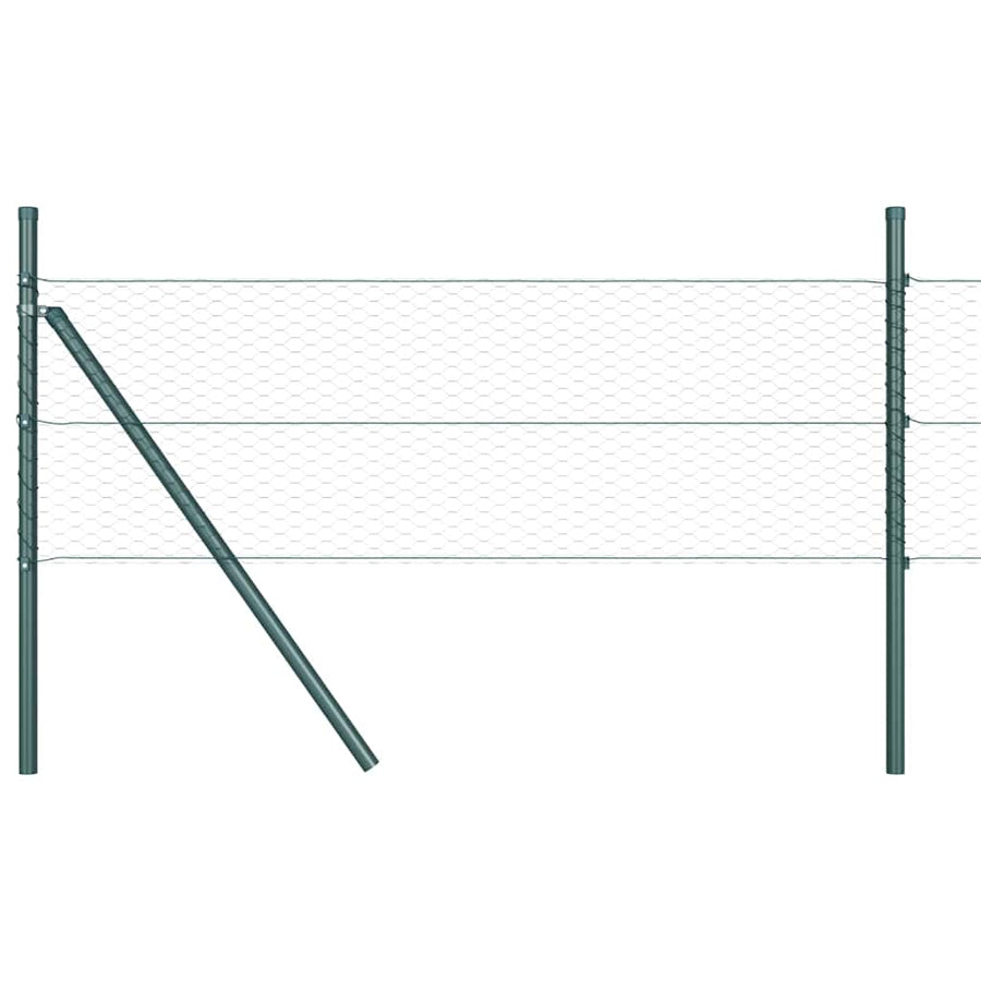 Afrasteringspaal Groen 100 x 0,4 m (25 mm gaas) Staal en PVC