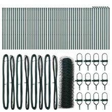 Afrasteringspaal Groen 100 x 0,5 m (36 mm gaas) Staal en PVC