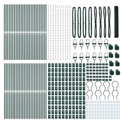 Afrasteringspaal Groen 100 x 1 m (13 mm gaas) Staal en PVC