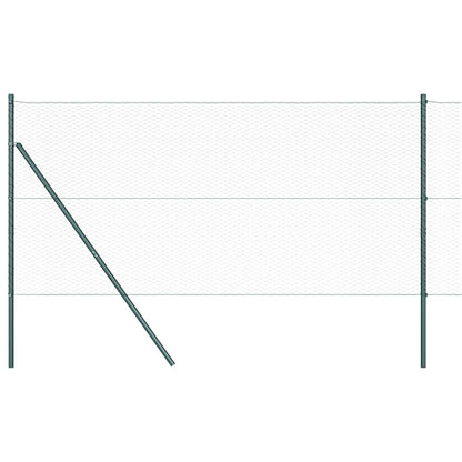Afrasteringspaal Groen 100 x 1,4 m (25 mm gaas) Staal en PVC