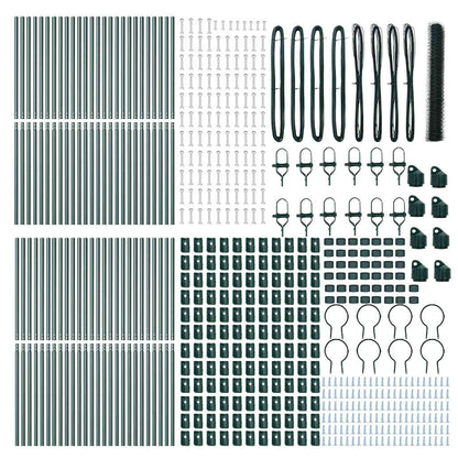 Afrasteringspaal Groen 100 x 1,4 m (36 mm gaas) Staal en PVC