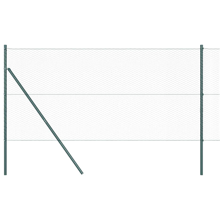Afrasteringspaal Groen 100 x 1,5 m (25 mm gaas) Staal en PVC