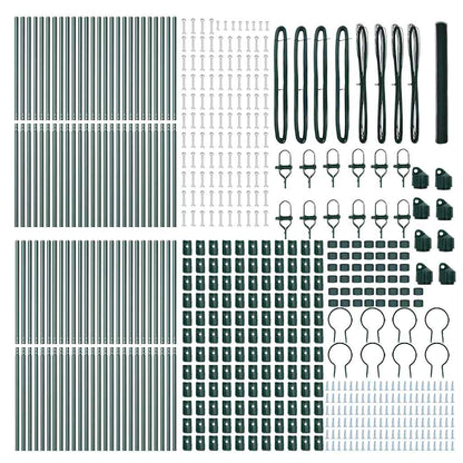 Afrasteringspaal Groen 100 x 1,5 m (25 mm gaas) Staal en PVC