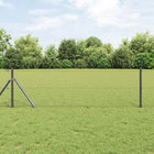 Fence Post Grey 10 x 0.6 m (36 mm mesh) Steel and PVC