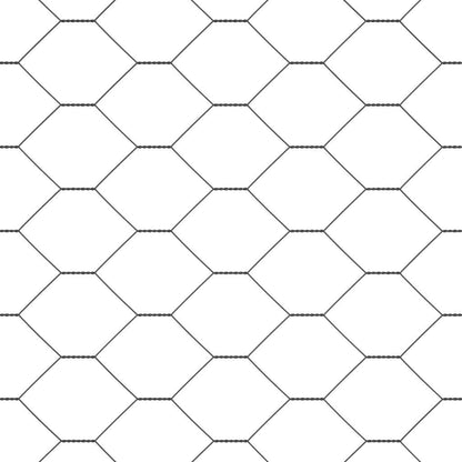 Afrasteringspaal Grijs 10 x 0,8 m (50 mm gaas) Staal en PVC