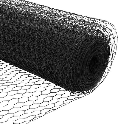 Afrasteringspaal Grijs 10 x 1 m (13 mm gaas) Staal en PVC