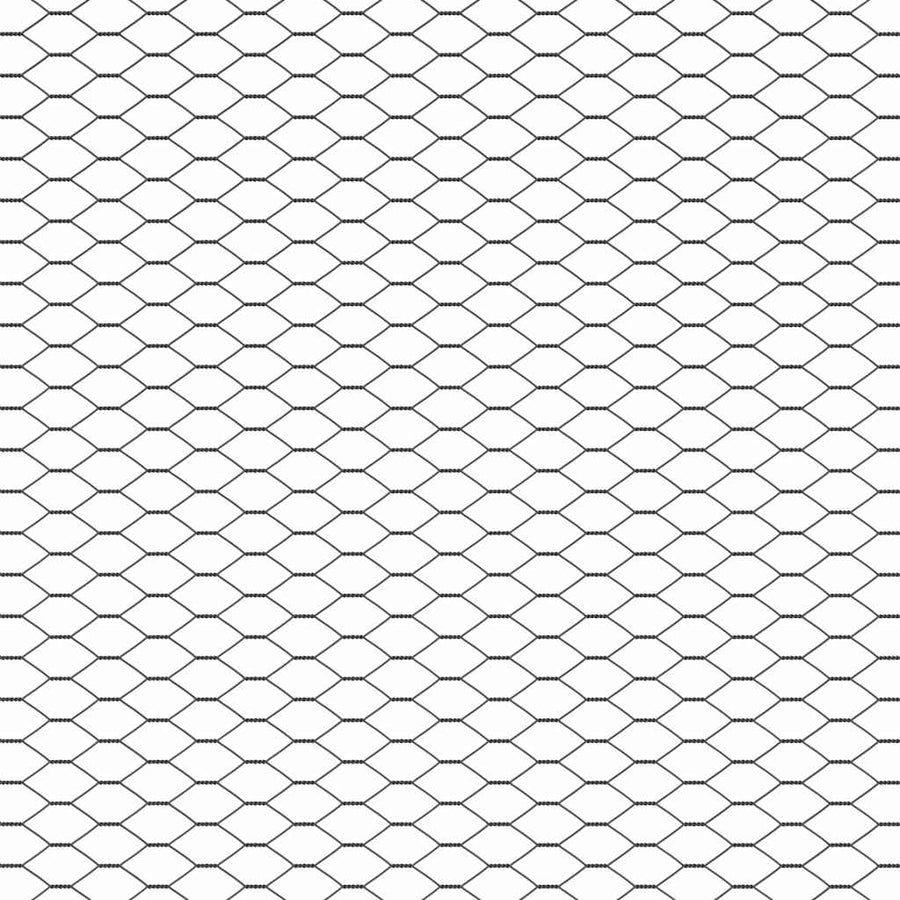 Afrasteringspaal Grijs 25 x 1,4 m (13 mm gaas) Staal en PVC