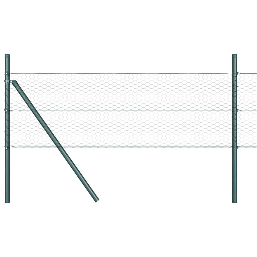 Afrasteringspaal Grijs 50 x 0,4 m (25 mm gaas) Staal en PVC