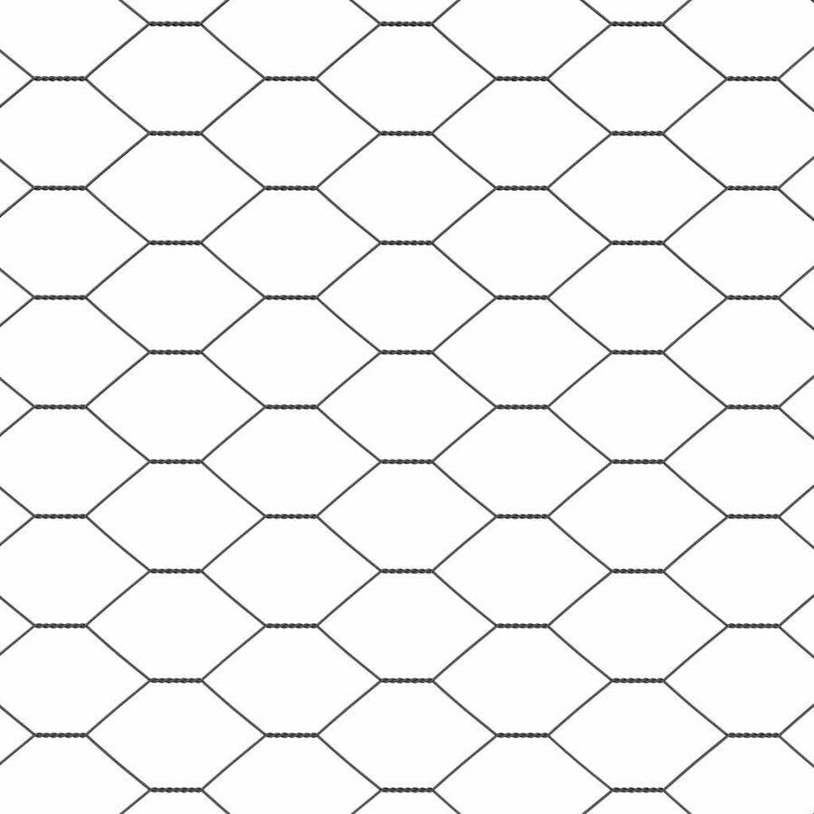 Afrasteringspaal Grijs 50 x 0,5 m (36 mm gaas) Staal en PVC