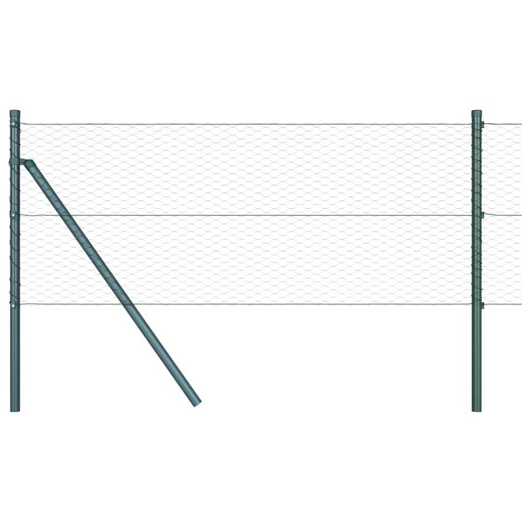 Afrasteringspaal Grijs 50 x 0,6 m (25 mm gaas) Staal en PVC