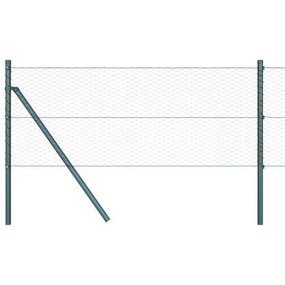 Afrasteringspaal Grijs 50 x 0,6 m (25 mm gaas) Staal en PVC