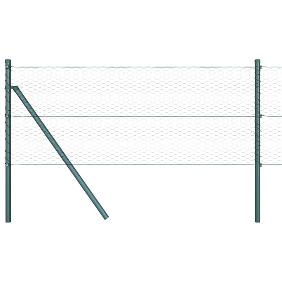 Afrasteringspaal Grijs 50 x 0,6 m (25 mm gaas) Staal en PVC
