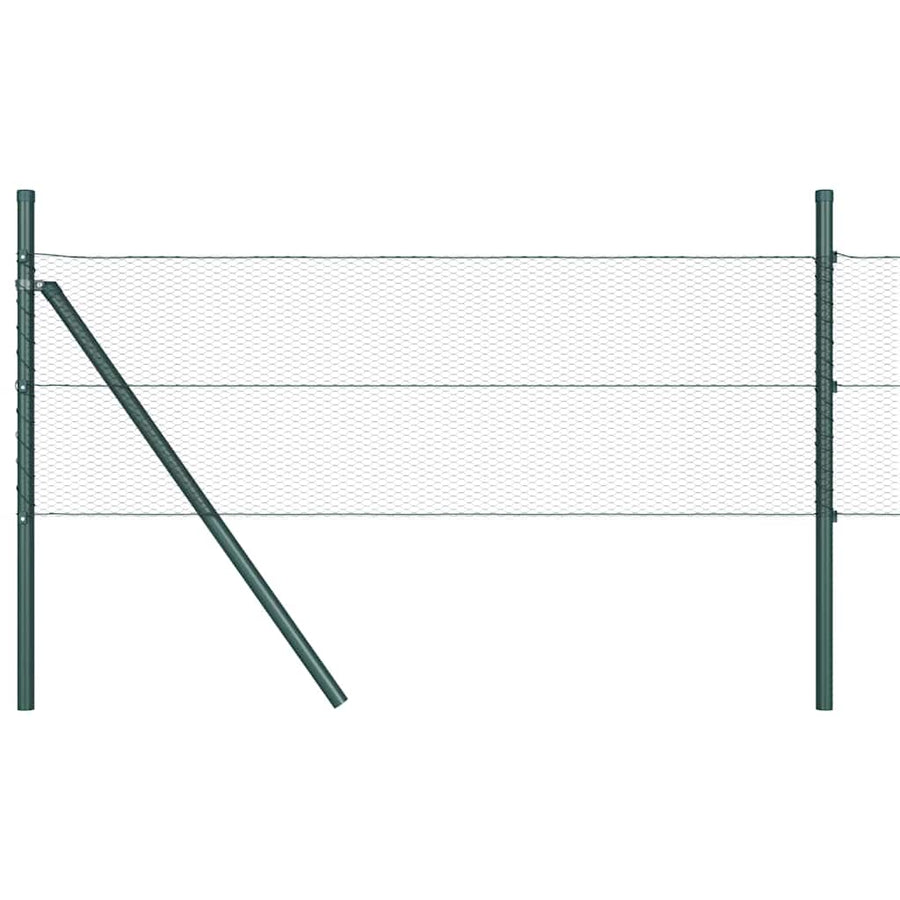 Afrasteringspaal Grijs 50 x 0,8 m (13 mm gaas) Staal en PVC