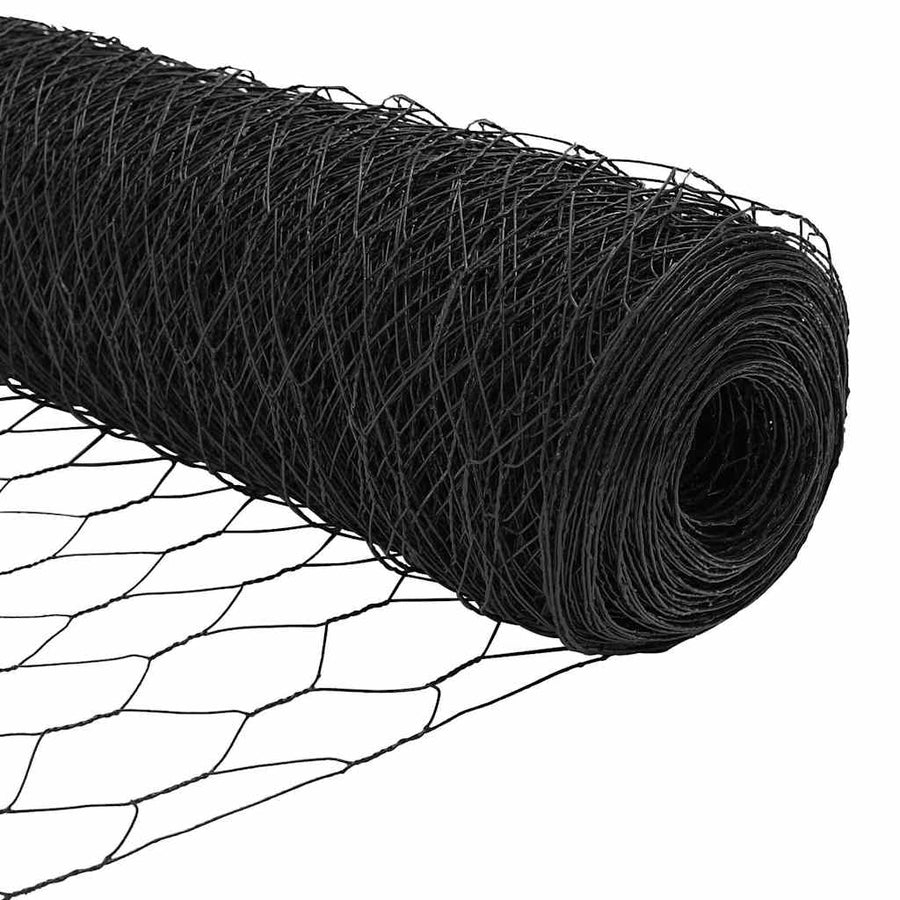 Afrasteringspaal Grijs 50 x 0,8 m (36 mm gaas) Staal en PVC